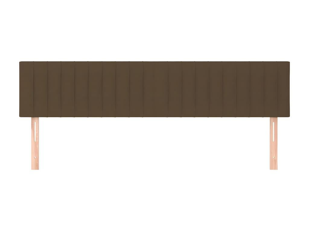 Têtes de lit 2 pz Marrone Foncé 80x5x78/88 cm Tessuto PYOP46129