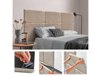 Mobenze Ensemble de 8 Panneaux muraux en lin autocollants assorbimento protezione acustica contre les chocs et Têtes de Lit Terre 60x50cm x8 CCNR45891