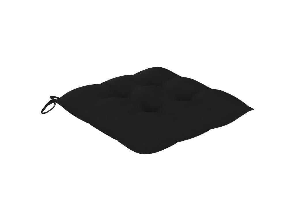 Sedie da giardino lotto de 4 et coussins nero Mobenze de teck solide QXIF83625
