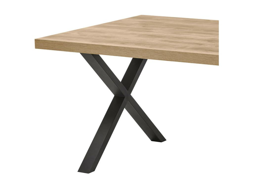 Mobenze - Tavolo 230 cm Aspetto Mobenze Piètement X Métal Poudré Nero DJLJ59912