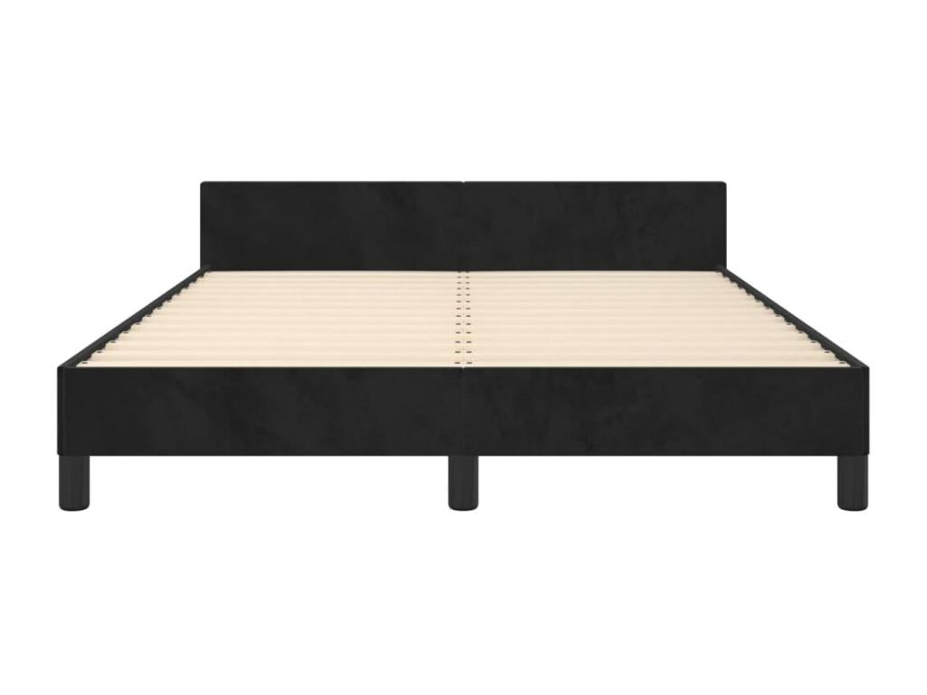 Struttura letto con testiera nera 140x190 cm Mobenze JROR87727