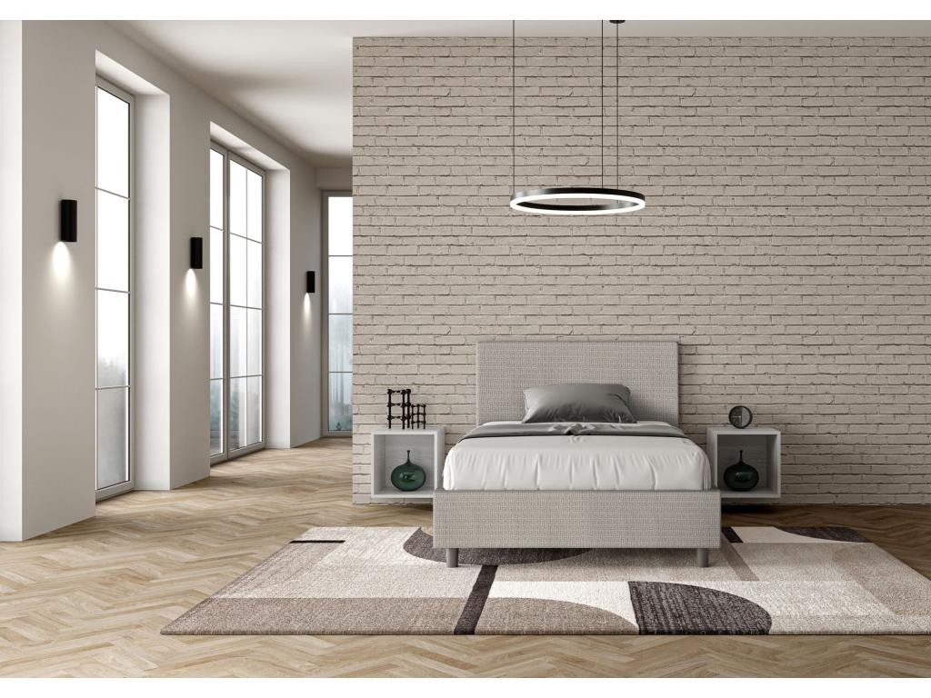 Letto in tessuto bianco, 120 x 200 cm