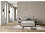 Letto in tessuto bianco, 120 x 200 cm