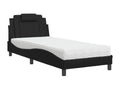 Letto con materasso nero 80x200 similicuir QRWT58149