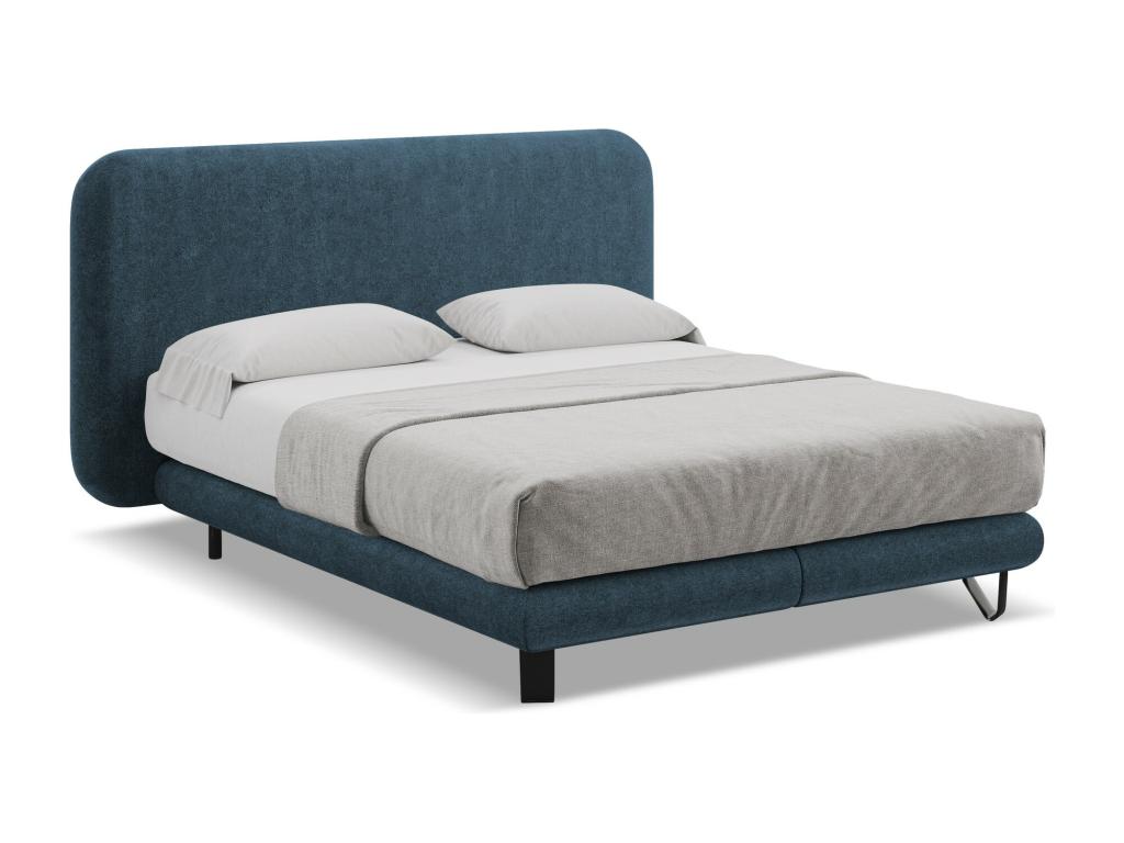 Materasso in tessuto capitonné illuminato Mobenze 160x200 - blu Mobenze AMRA41716