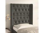 Testiera con oreilles Grigio foncé 83x16x118/128 cm Mobenze EPCU37006