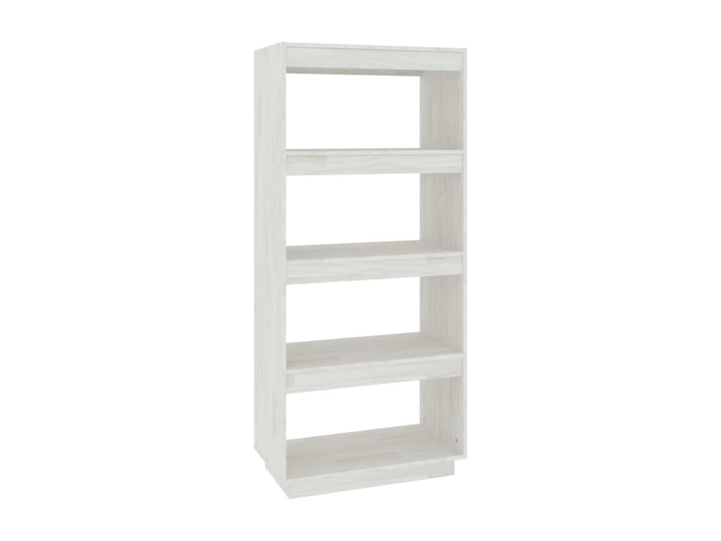 Libreria in legno di pino bianco, 60 x 35 x 135 cm