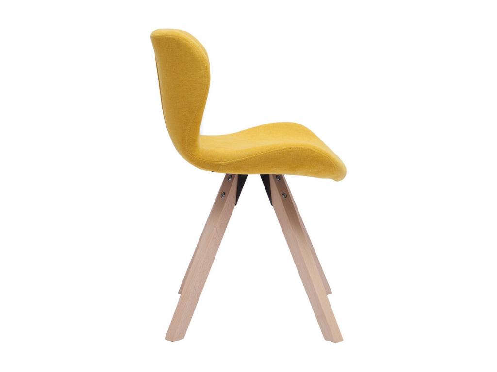 Sedia Mobenze in tessuto effetto Mobenze giallo moutarde e Mobenze chiara Mobenze CCZG77344