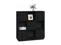 Credenza Nera 110,5x35x117 cm Mobenze massif de pin FEUC35849