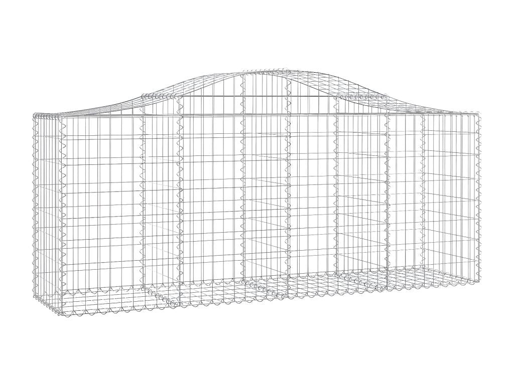 Paniers à gabions arqués 12 pezzi 200x50x80/100 cm Fer zincato KHFH34664