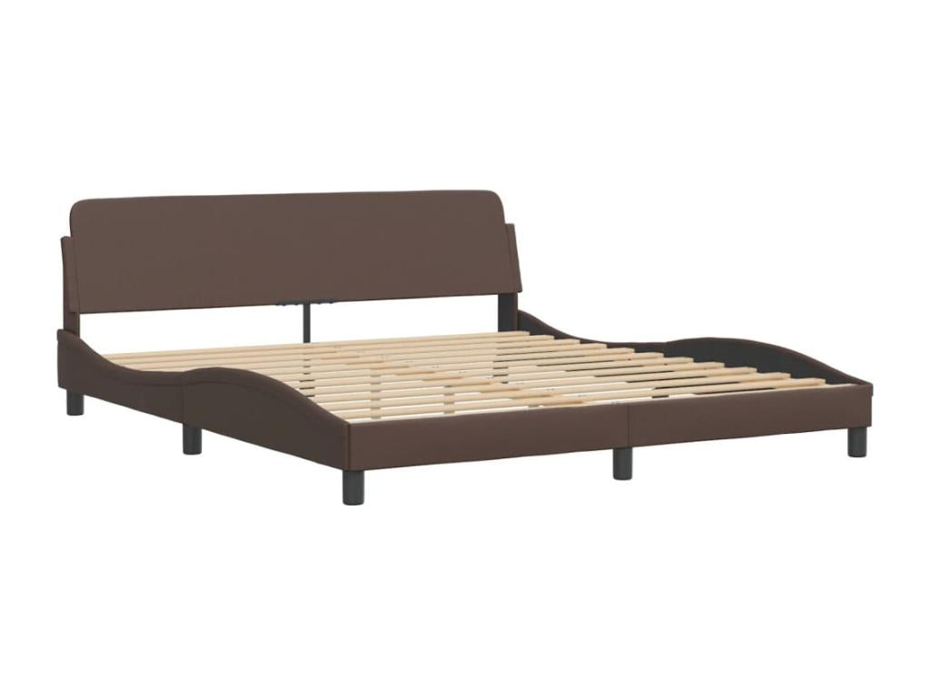 Struttura letto con testiera Marrone 180x200 Similicuir XFBF10222