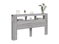 Testiera letto a LED Luxameub grigio 180x18,5x103,5 cm bois ingénierie QIDO03311