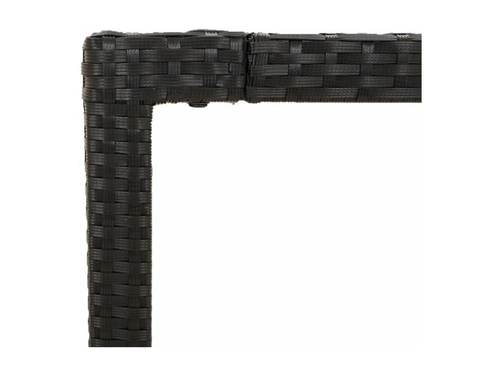 Mobili per la casa in vimini intrecciato in resina nera - dlz1766571605737