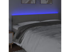 Testiera letto LED Grigio 200x5x78/88 cm Similícuir EKYR31191