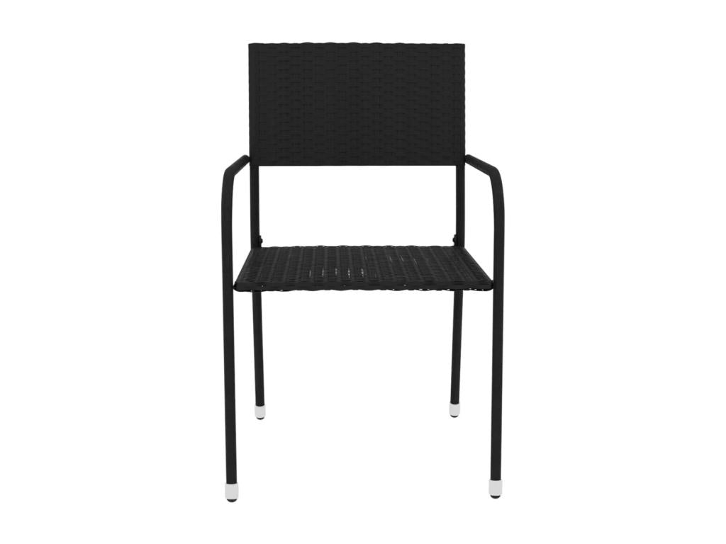 Set di mobili da giardino 3 pezzi in resina intrecciata Nero ZRRJ24401