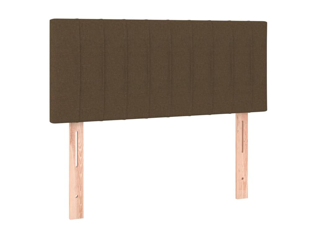 Sommier tapissier e materasso et LED Brown foncé 80x200cm tessuto KBKO93245