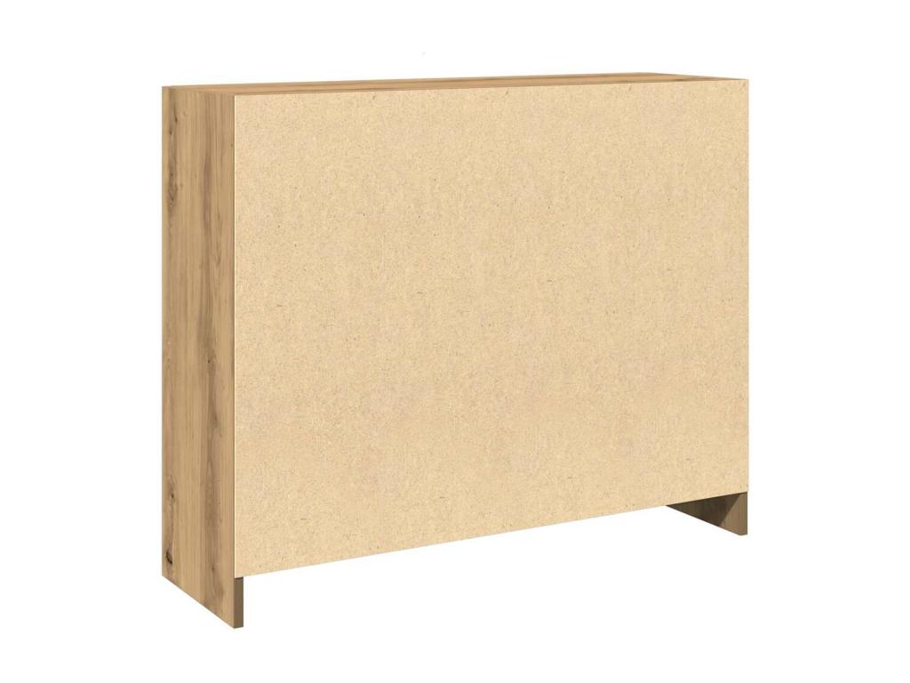 Credenza in legno di rovere marrone, 91 x 28 x 75 cm