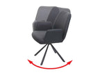 Sedia da sala da pranzo Mobenze-H71 lotto da 6 girevole grigio foncé EMAX72493