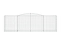 Panieri a gabbioni archi 2 pz 400x50x120-140 Ferro zincato PKYT60836