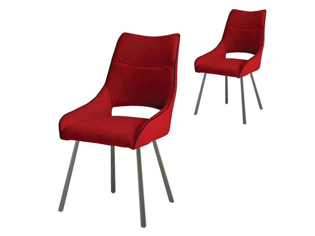 Mobenze de Chairs Metallo/Tessuto rosso - Mobenze YSQY24751
