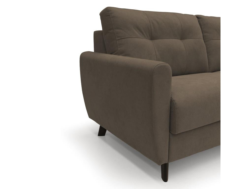 Letto in tessuto marrone, 140 x 197 cm