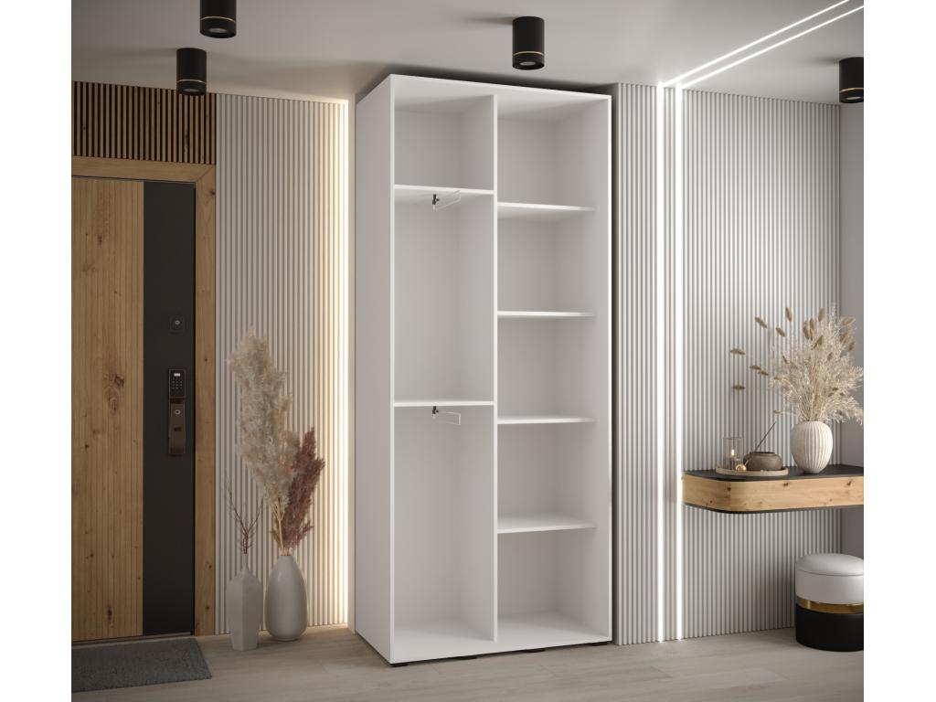 ARMOIRE Luxameub 3 À PORTES COULISSANTES 235.2/100/45 2 porte Bianco/Bianco/Nero FVZP08539