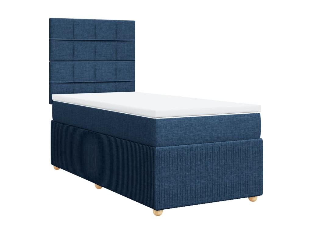 Sommier à Mobenze de lit con Materasso Blu 80x200 cm Tissu FWPV96766