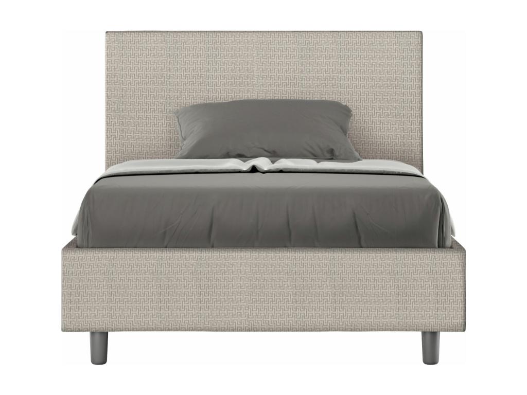 Letto in tessuto bianco, 120 x 200 cm