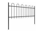 Clôture de jardin con dessus en cerceau Acier 11,9x0,8 m Nero RIIC28709