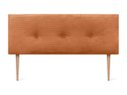 Mobenze Testiera Mobenze Côtelé Uni con Boutons 160x115 con Gambe de Lit 150/160 - Mobenze LHBI29819