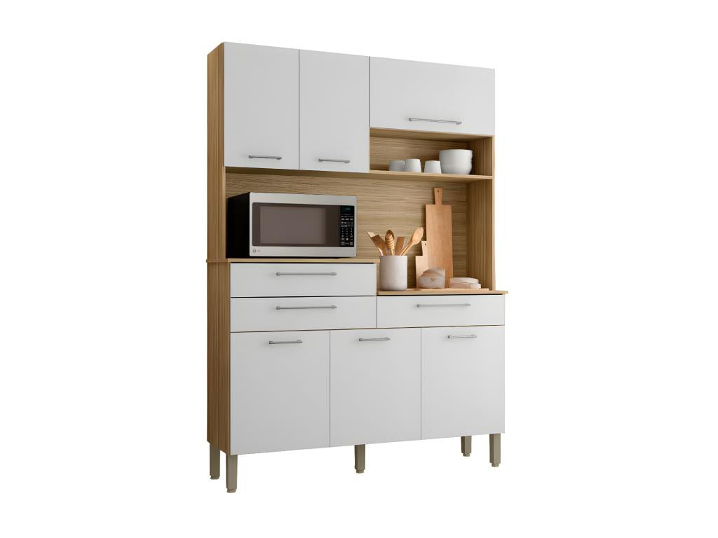Credenza in legno di rovere bianco, 138,5 x 195 x 38,8 cm