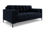 Luxameub - Divano Luxameub a 2 posti in velluto blu foncé - 152x92x75 cm YOJI56951