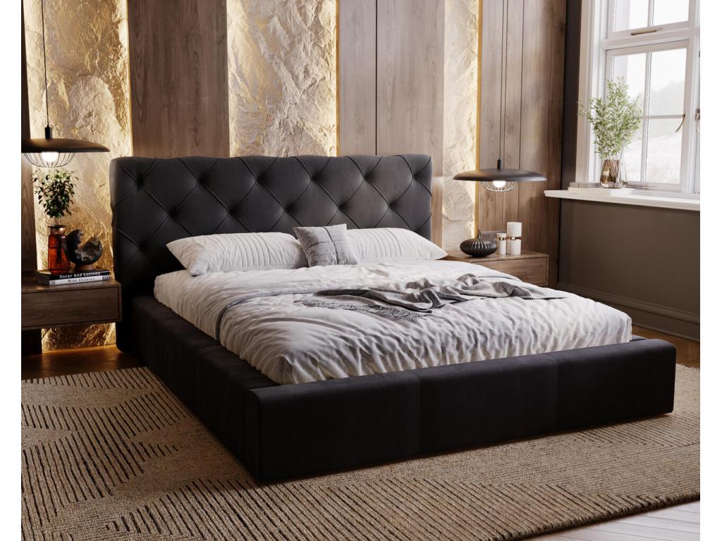 Lampada rembourré con rangement - 200x200 - lampada doppia - Mobenze - nero - Mobenze SNLE52074