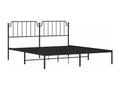 Struttura letto in metallo con testiera nera 183x213 cm MHIJ49244