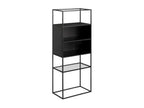 Mensola 4 nicchie Nero/Verre - Luxameub BCXE13442