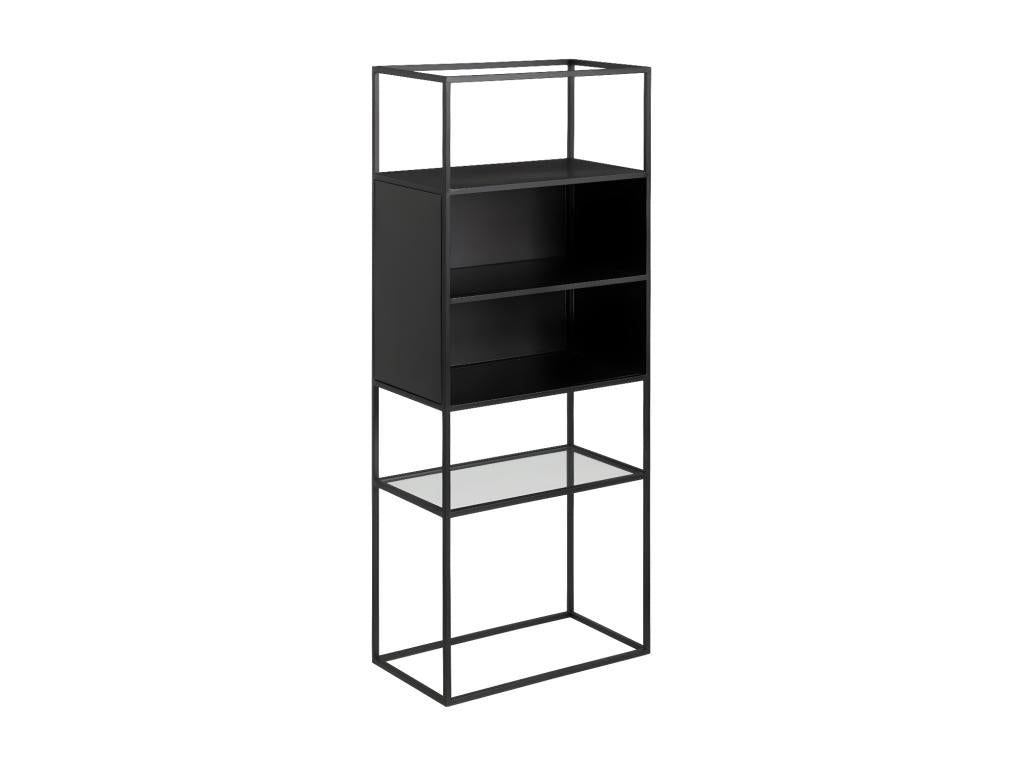 Mensola 4 nicchie Nero/Verre - Luxameub BCXE13442