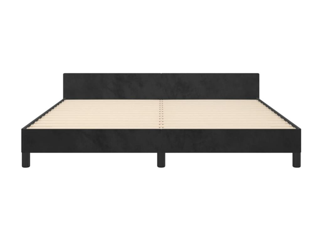 Struttura letto con testiera Nero 180x200 cm Velours VNVF14265