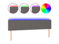 Testiera letto LED Grigio 200x5x78/88 cm Similícuir EKYR31191