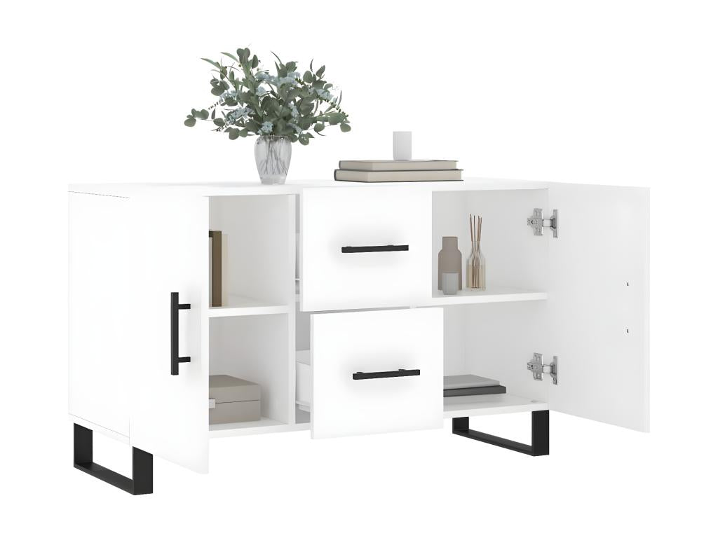 Credenza in legno ingegnerizzato bianco, 100 x 36 x 60 cm