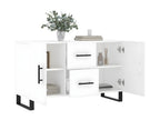 Credenza in legno ingegnerizzato bianco, 100 x 36 x 60 cm