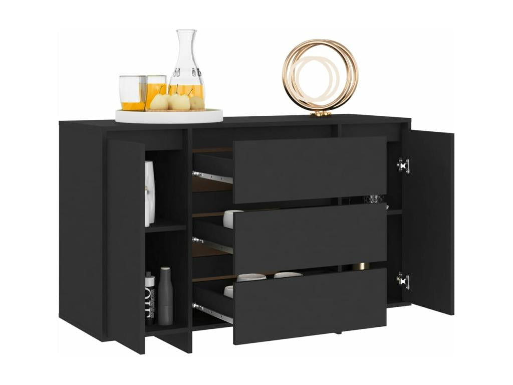 Credenza con 3 cassetti Nera 120x41x75 cm Mobenze d'ingénierie VTLH52932
