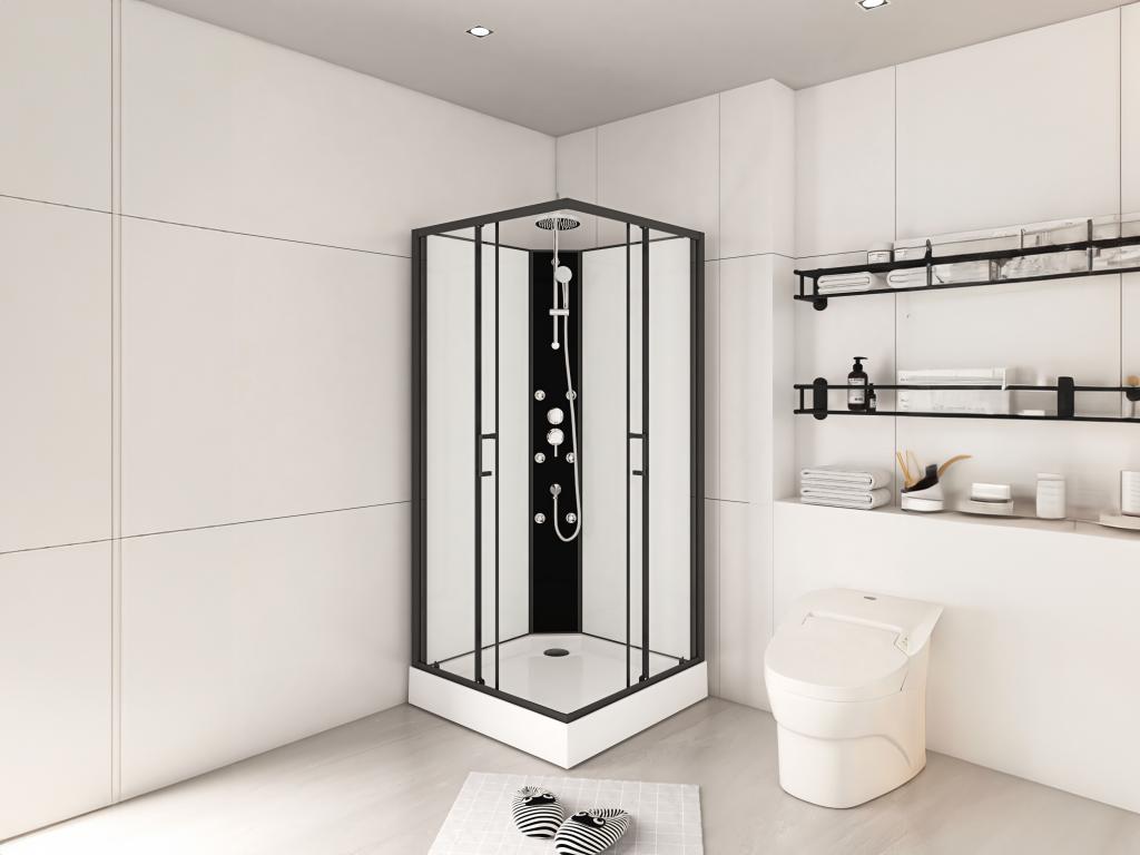 Cabina doccia angolare idromassaggio - L80 x l80 x H225 cm - Mobenze CTQY51400