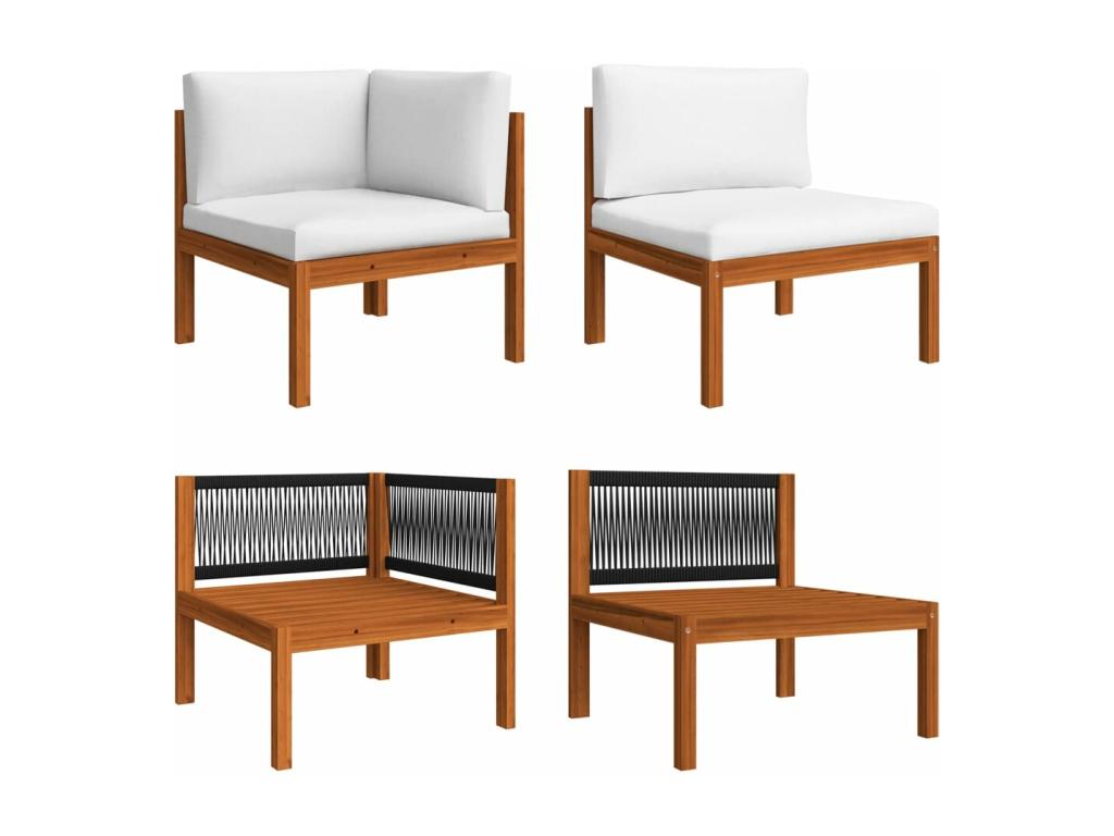 Set di mobili da esterno bianchi