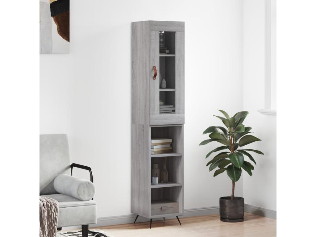 Credenza haut Mobenze grigio 34,5x34x180 cm Mobenze d'ingénierie VRLM29226