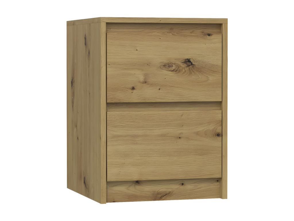 Mobenze - Table de chevet style Mobenze 55x43x40cm - Table de nuit 2 tiroirs - Chevet style moderne - Meuble de rangement moderne NAFX03702