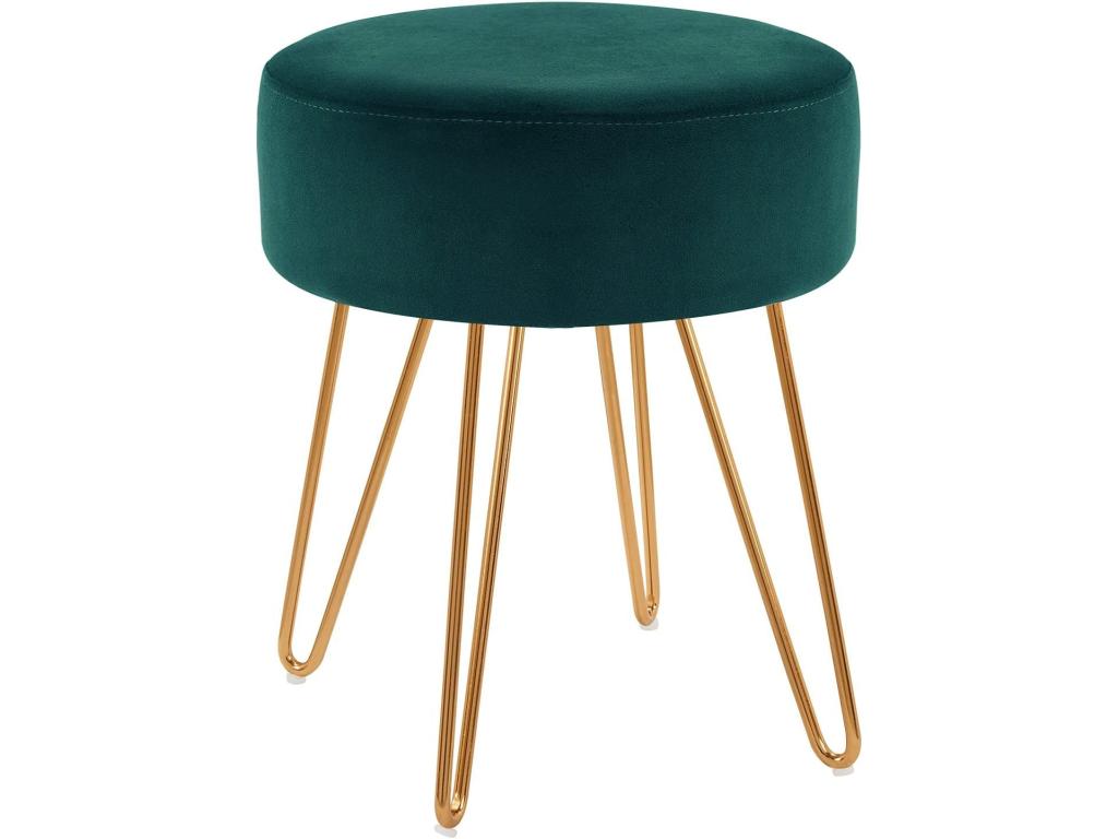 Tabouret in tessuto Mobenze métal blue 35x35x45 cm TABO09055 YDMI31837