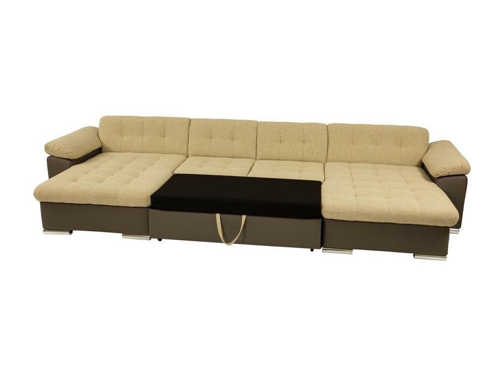 Divano ad angolo Mobenze 359 Grigio Fonction de couchage 375x155x76cm KQHC60631