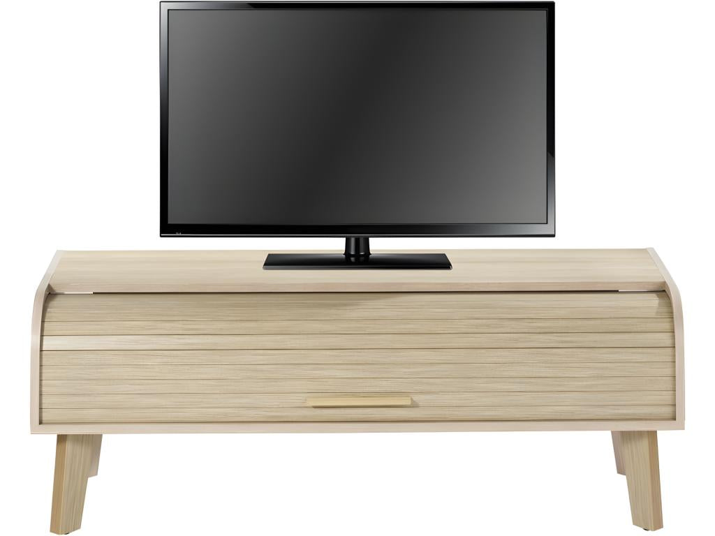 Mobile TV Vintage Chêne 1 Rideau - Coloris Rideau Rideau Chêne HMIJ22981