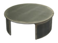 Table basse Mobenze-L74 - Table d'appoint Table de salon - certificato Mobenze Industrial - rotondo 80 cm - aspetto metallo brossé TPIM70018
