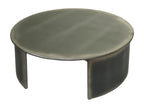 Table basse Mobenze-L74 - Table d'appoint Table de salon - certificato Mobenze Industrial - rotondo 80 cm - aspetto metallo brossé TPIM70018